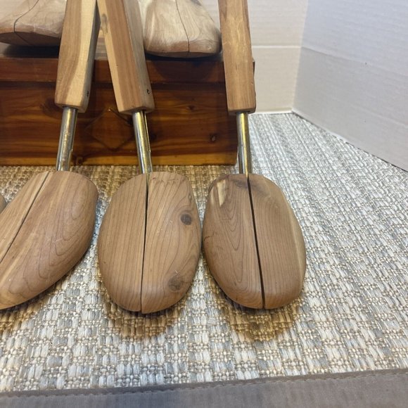 Vintage BUNDLE OF 3 Florsheim & Wooden Shoe Tree Mold 3 Pair Size 7 And … - Picture 5 of 9